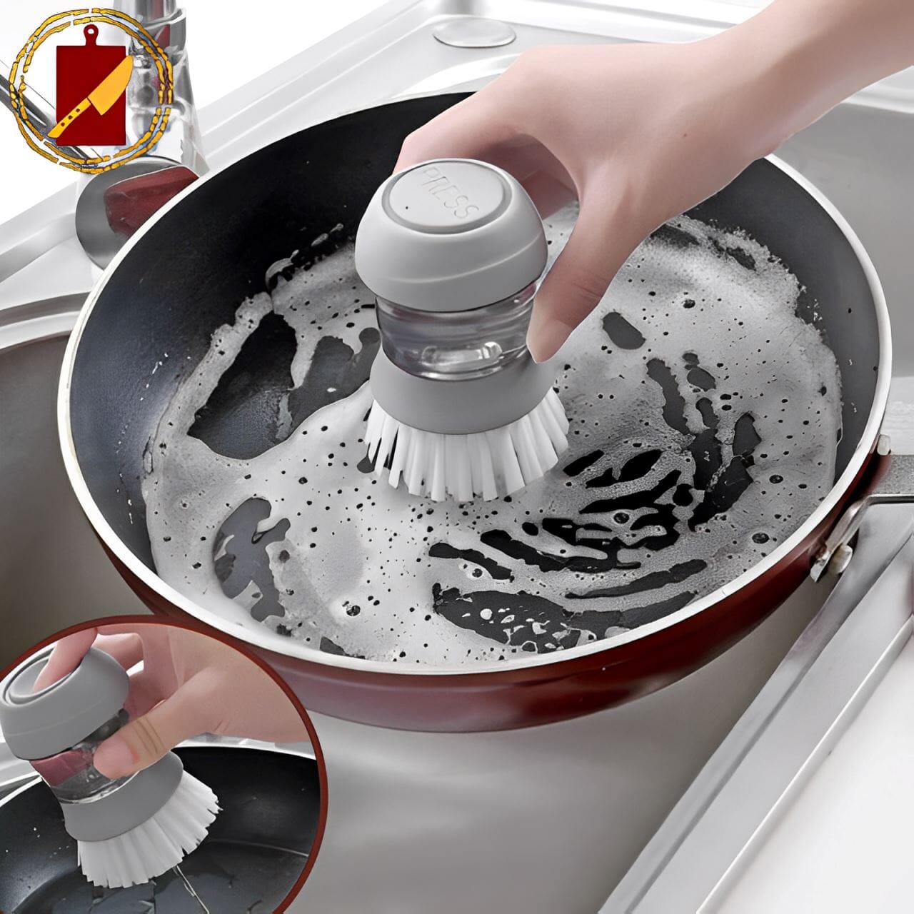 Brosse à vaisselle avec réservoir | Fast'Clean™ - universdcoupe